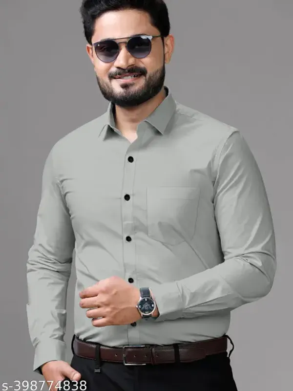 Grey_Casual_Trendy_Solid_Grey_Shirt_For_Men