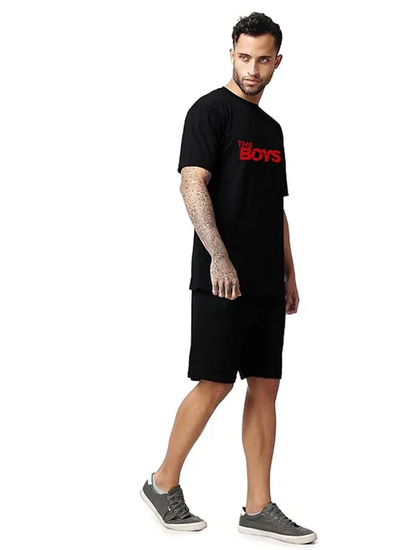 Black_Stylish_Tye-Dye_Oversize_T-Shirt_And_Shorts_For_Men