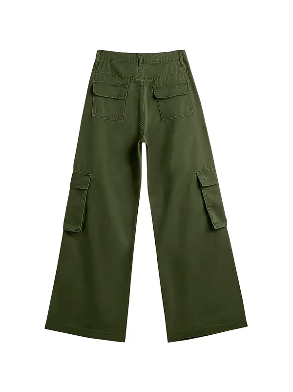 Green_Straight_Fit_Green_Cargo_Jeans_For_Woman