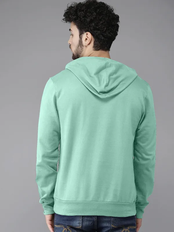 Sea_Green_Stylish_Plain_Hoodie_For_Men