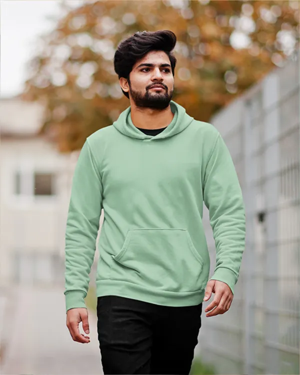 Sea_Green_Stylish_Plain_Hoodie_For_Men