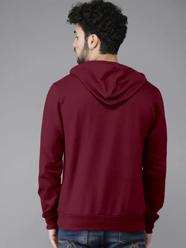 Maroon_Stylish_Plain_Hoodie_For_Men