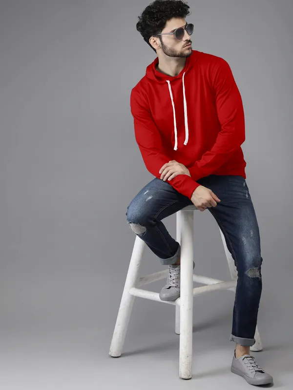 Red_Stylish_Plain_Hoodie_For_Men