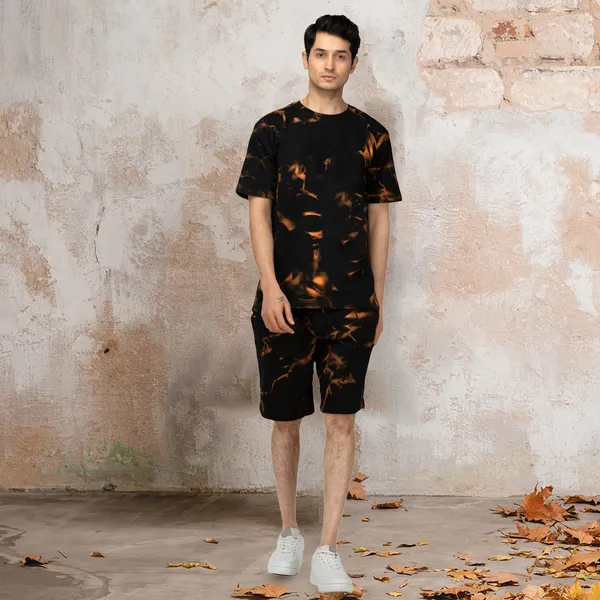 Black_Stylish_Tye-Dye_Oversize_T-Shirt_And_Shorts_For_Men