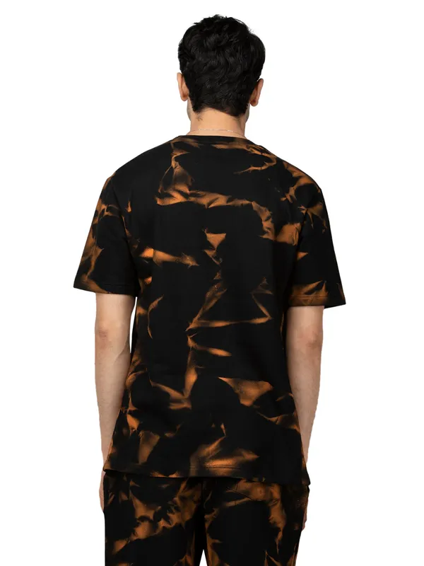 Black_Stylish_Tye-Dye_Oversize_T-Shirt_And_Shorts_For_Men