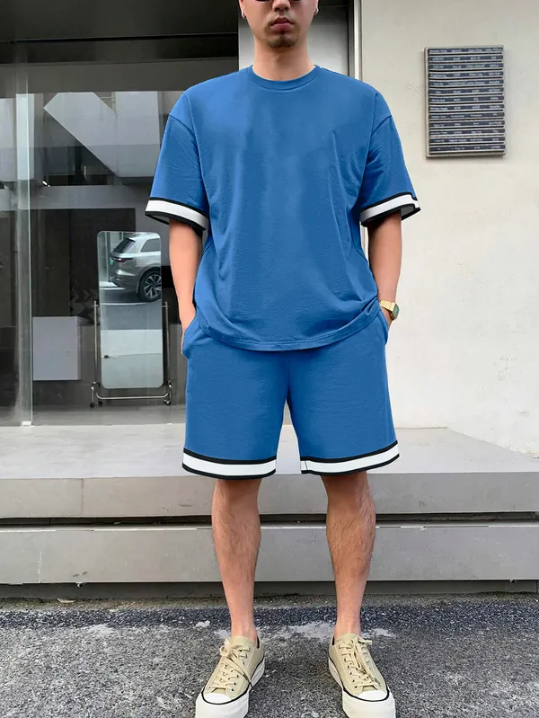 Blue_New_Trendy_Stylish_T-Shirt_With_Strips_For_Men