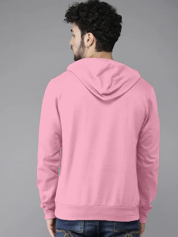 Pink_Stylish_Plain_Hoodie_For_Men