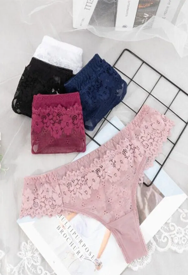 Floral_Lace_Thong_Underwear_Pack_of_1_(Multicolour)