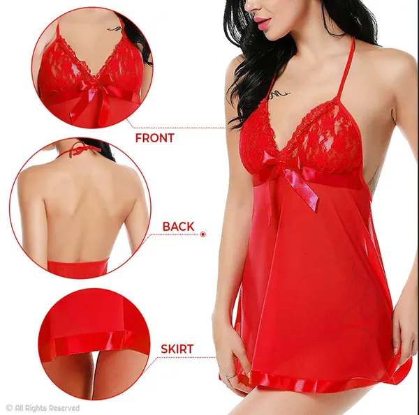 Lace_Babydoll_Nightwear_Dress(Free_Size)
