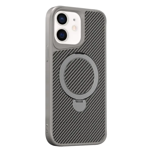 Black_&_Gray_Carbon_Fiber_Magsafe_Case_With_Kickstand_For_Iphone_17