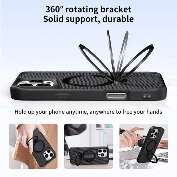 Black_&_Gray_Carbon_Fiber_Magsafe_Case_With_Kickstand_For_Iphone_17