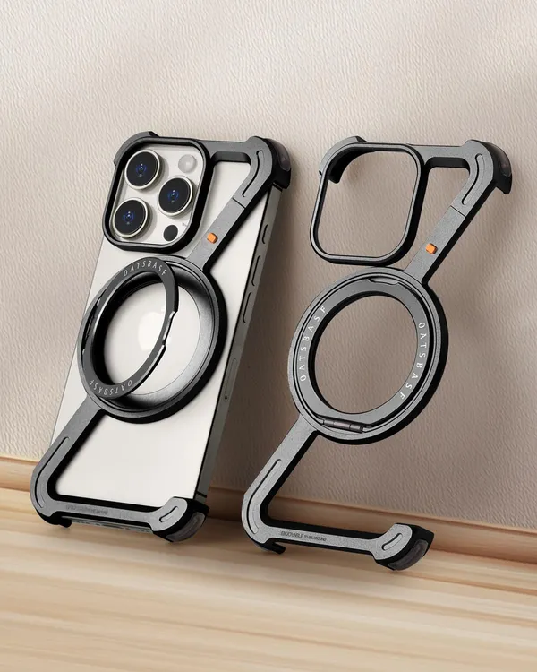 Black_&_White_Oatsbasf_Minimalist_Metal_Bumper_Z_Case_With_360°_Kickstand_For_Iphone