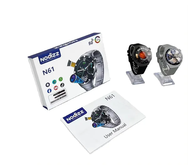 3_Straps_Black_&_Brown_&_Sliver_Pds_Enterprises_N61_Ultra_Smartwatch_5G,_Dual_Sim,_Wifi,_Amoled_Touch_Screen,_Gps,_Nfc,_Waterproof