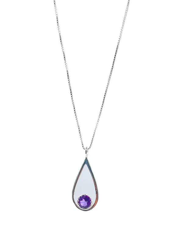 Silver_925_Sterling_Round_Cabochon_Amethyst_Pear_Shaped_Natural_Gemstones_Pendant_For_Women