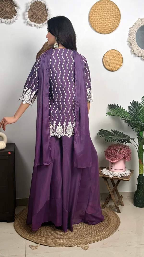 Dark_Purple_Ethnic_Embroidered_Kurta_Palazzo_Set_With_Dupatta