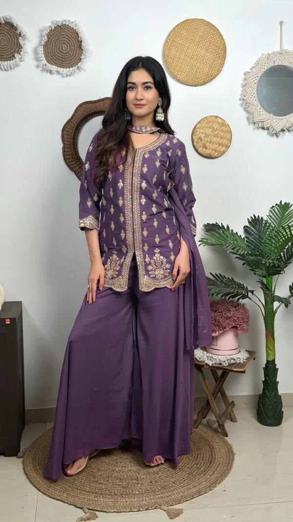 Purple_Embroidered_Kurta_Palazzo_Set_With_Dupatta_Ethnic_Wear_For_Women