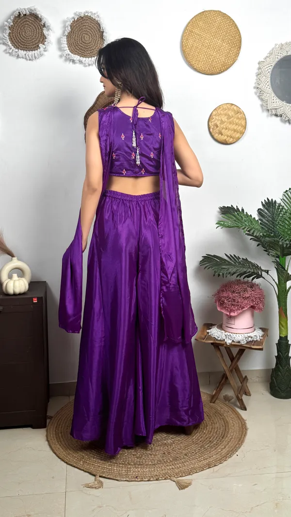 Dark_Purple_Embroidered_Ethnic_Lehenga_Set_With_Tassel_Details