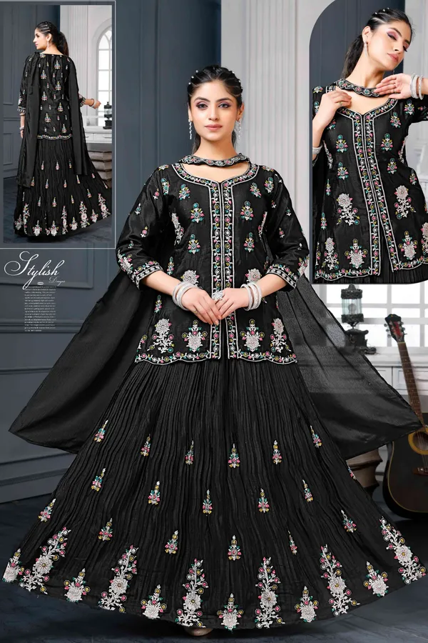 Black_Embroidered_Sharara_Suit_Set_With_Dupatta
