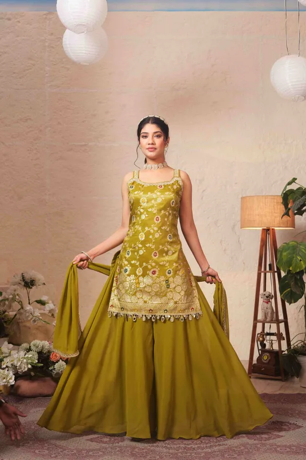 Dark_Yellow_Embroidered_Sharara_Set_With_Dupatta