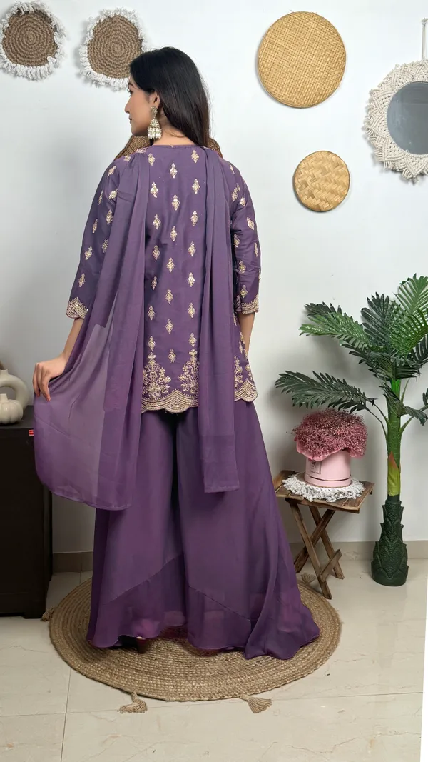 Purple_Embroidered_Kurta_Palazzo_Set_With_Dupatta_Ethnic_Wear_For_Women