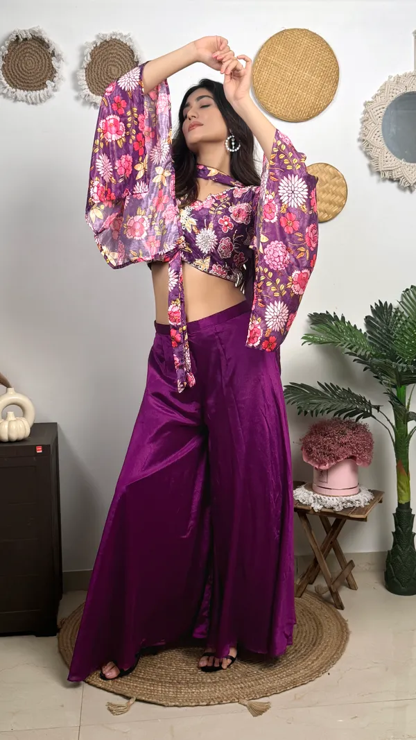 Purple_Floral_Kimono_Top_With_Matching_Satin_Palazzo_Set
