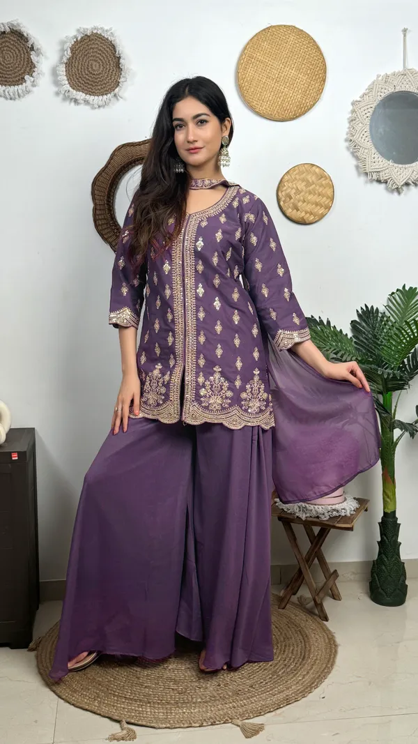 Purple_Embroidered_Kurta_Palazzo_Set_With_Dupatta_Ethnic_Wear_For_Women