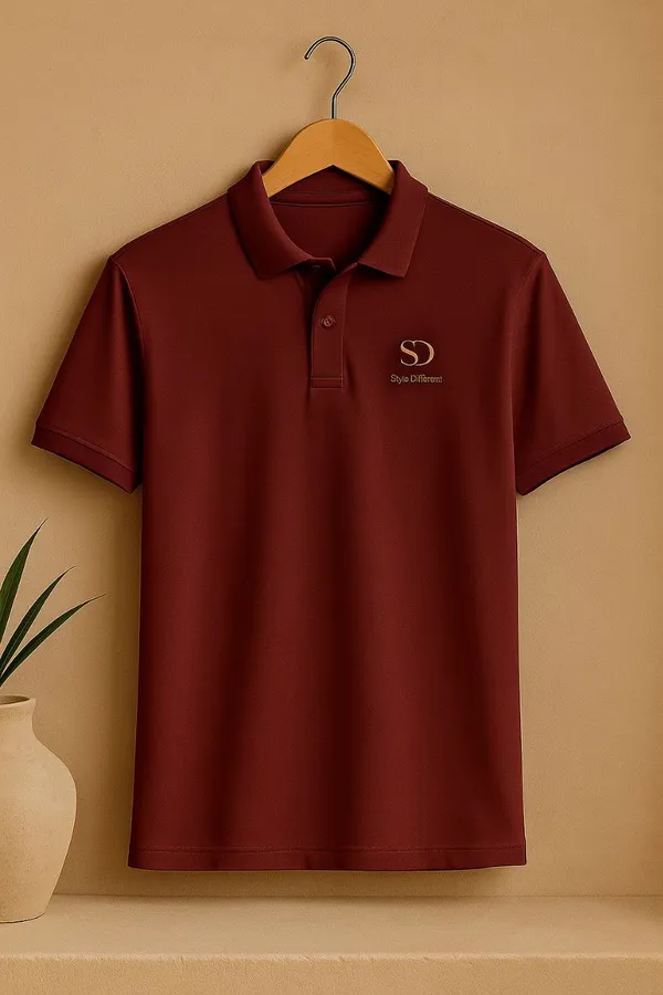 Maroon_Cotton_Premium_Maroon_Polo_T_Shirt_For_Men
