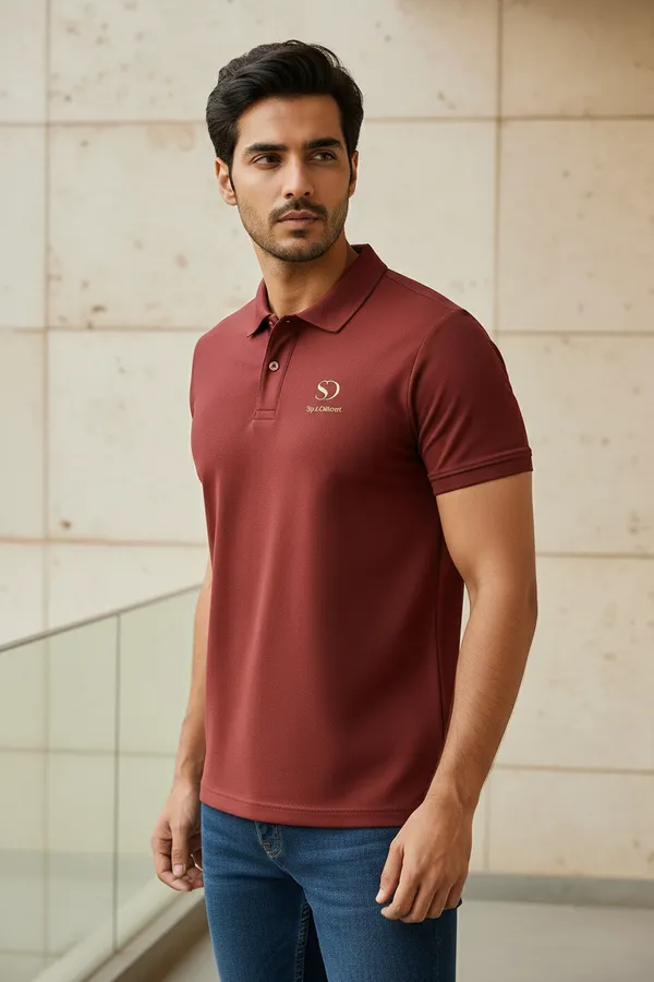 Maroon_Cotton_Premium_Maroon_Polo_T_Shirt_For_Men