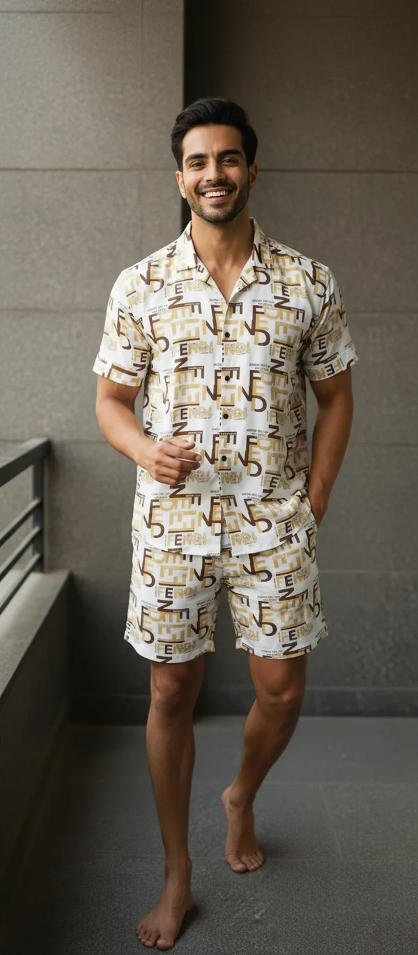 Cream_Cotton_Premium_Co-Ord_Set_For_Men
