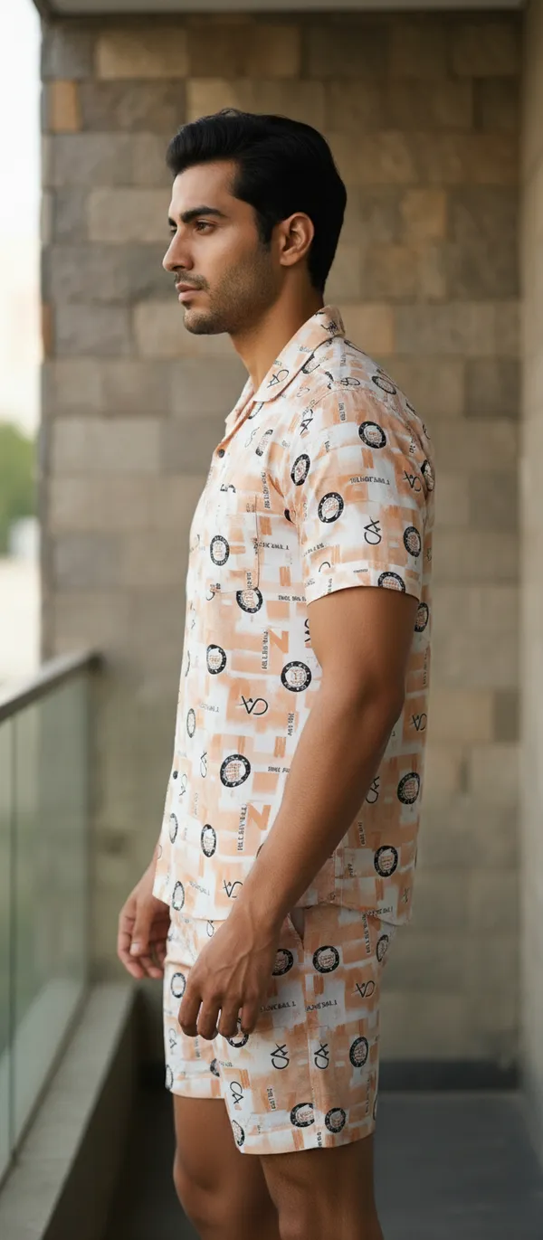Orange_Cotton_Premium_Co-Ord_Set_For_Men