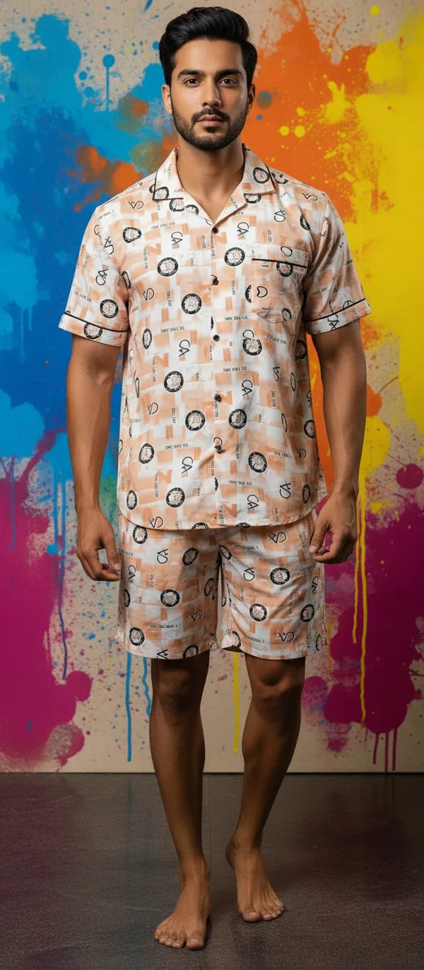 Orange_Cotton_Premium_Co-Ord_Set_For_Men
