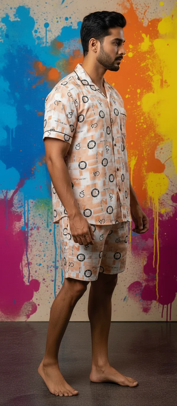 Orange_Cotton_Premium_Co-Ord_Set_For_Men