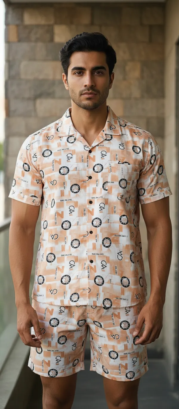 Orange_Cotton_Premium_Co-Ord_Set_For_Men