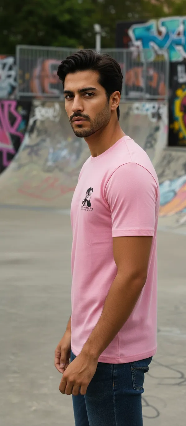 Pink_Cotton_Oversized_Anime_Printed_T_Shirt_For_Men