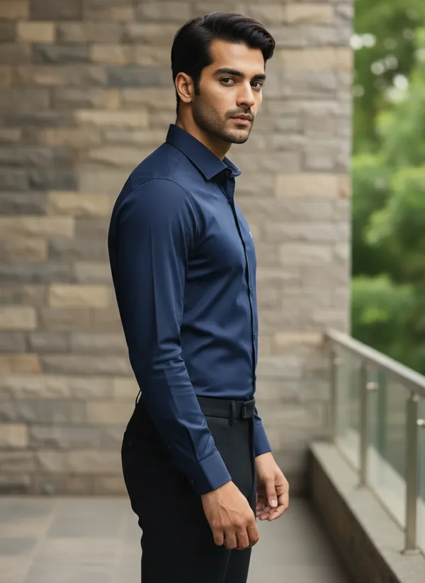 Blue_Cotton_Premium_Quality_Formal_Shirt_For_Men