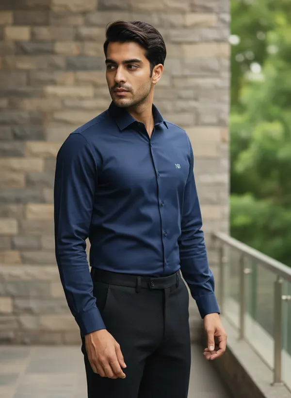 Blue_Cotton_Premium_Quality_Formal_Shirt_For_Men