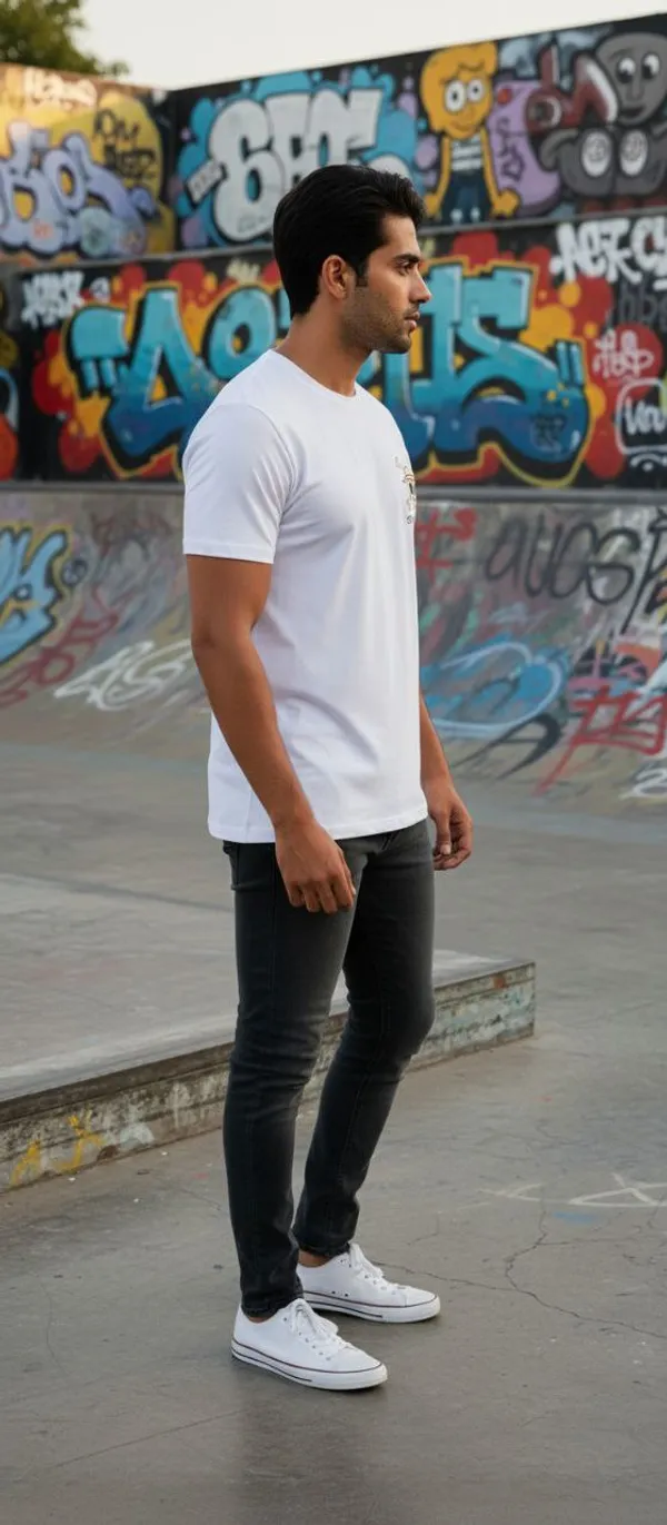 White_Cotton_Oversized_Anime_Printed_T_Shirt_For_Men