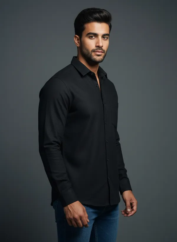 Black_Cotton_Premium_Quality_Formal_Shirt_For_Men