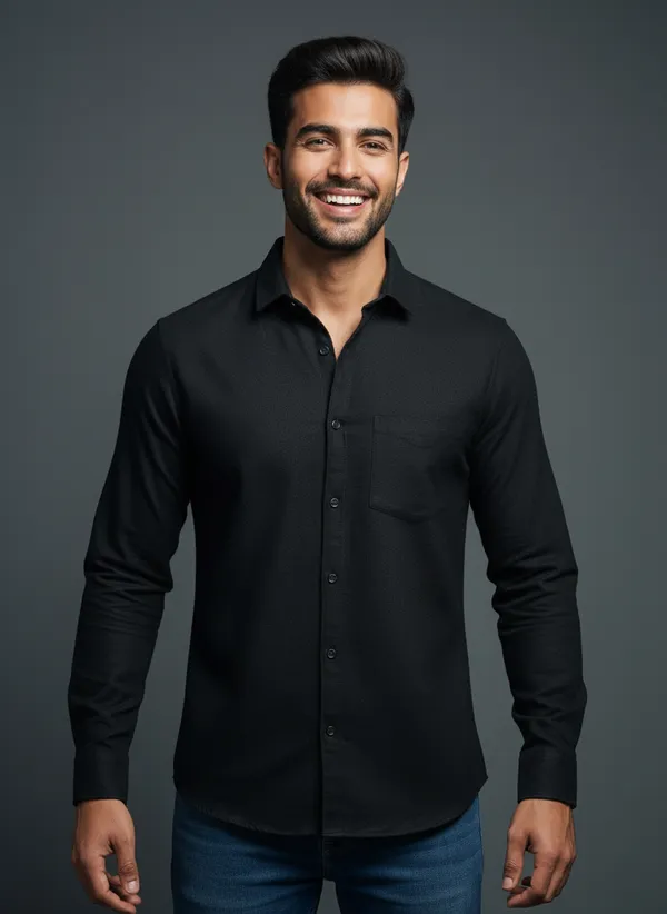 Black_Cotton_Premium_Quality_Formal_Shirt_For_Men