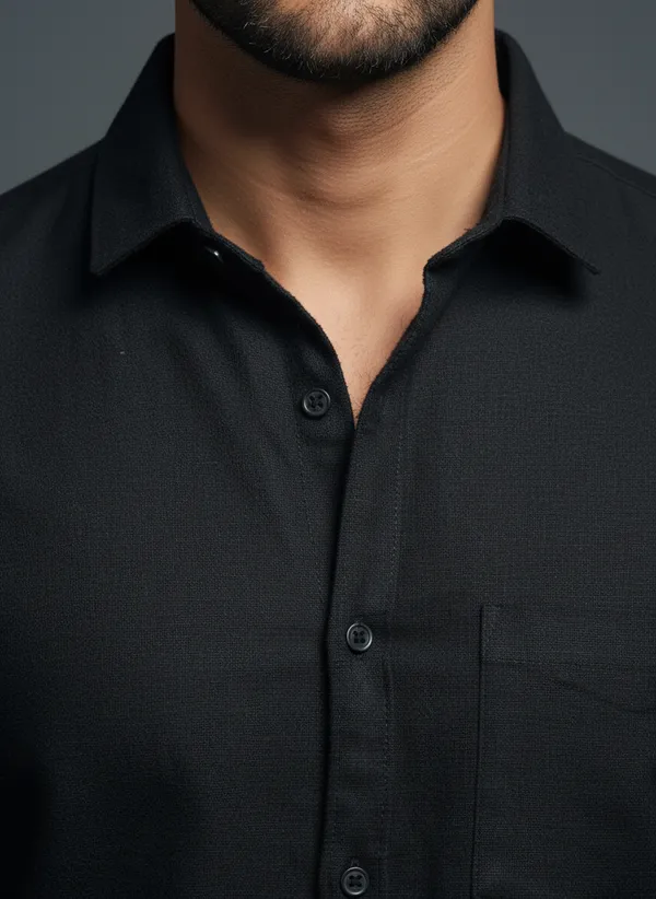 Black_Cotton_Premium_Quality_Formal_Shirt_For_Men
