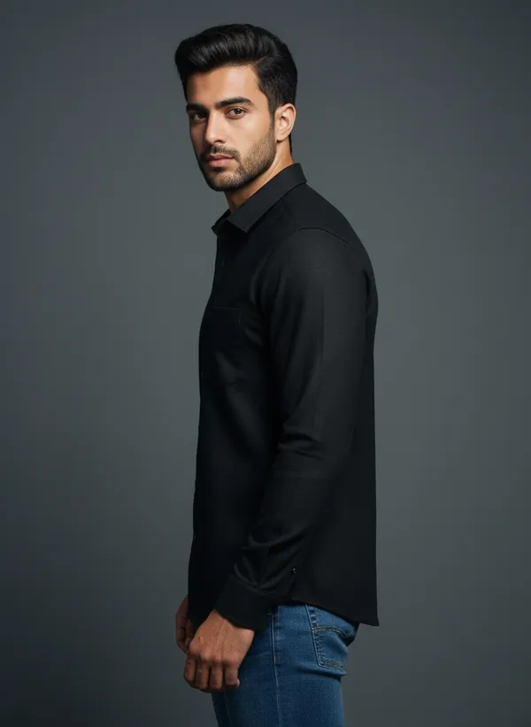 Black_Cotton_Premium_Quality_Formal_Shirt_For_Men