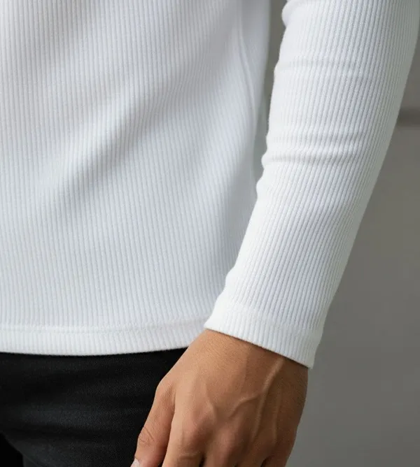 White_Premium_High_Neck_Unisex_Tshirt