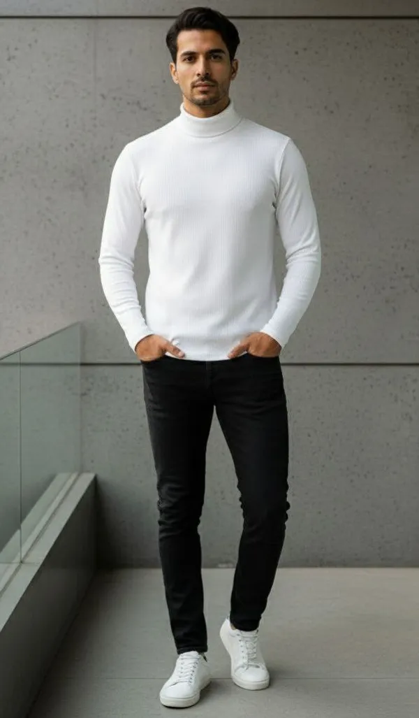 White_Premium_High_Neck_Unisex_Tshirt