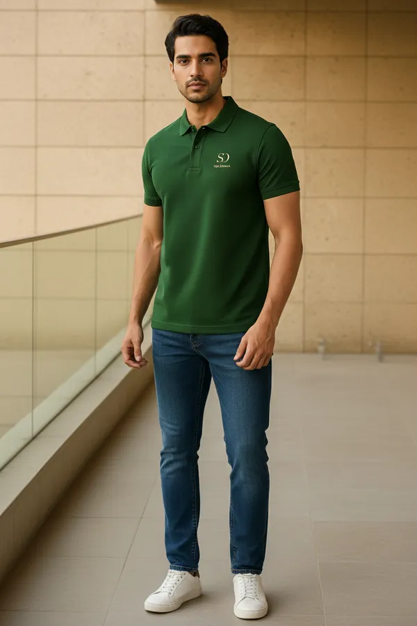 Olive_Green_Cotton_Premium_Green_Polo_T_Shirt_For_Men