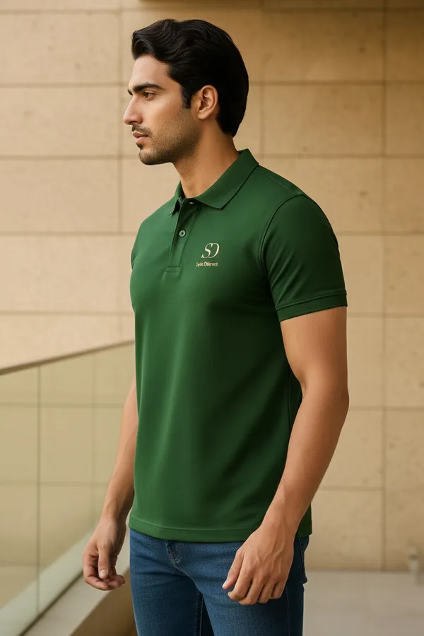 Olive_Green_Cotton_Premium_Green_Polo_T_Shirt_For_Men