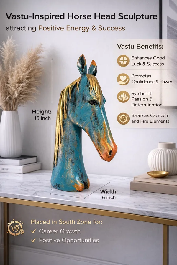 15_Inch_Regal_Horse_Head_Showpiece_|_Modern_Luxury_Home_Décor_Accent