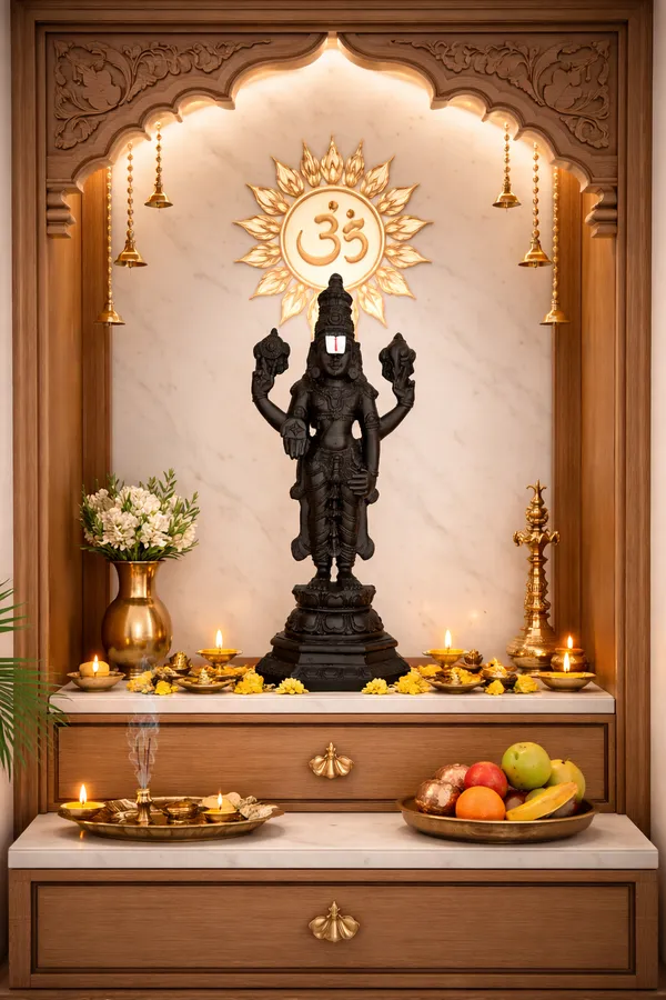 18_Inch-_Tirupati_Balaji_(Lord_Venkateswara)_Black__Finish_Idol