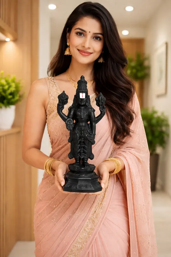 18_Inch-_Tirupati_Balaji_(Lord_Venkateswara)_Black__Finish_Idol