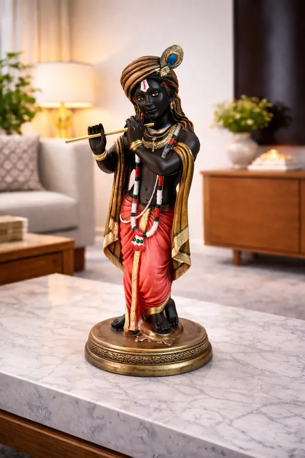 22_Inch_Standing_Krishna_Idol_with_Flute_–_Matte_Black_Resin_Statue_for_Home_Décor_&_Gift_Purpose