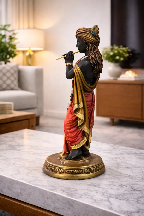 22_Inch_Standing_Krishna_Idol_with_Flute_–_Matte_Black_Resin_Statue_for_Home_Décor_&_Gift_Purpose